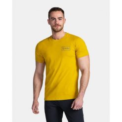 Męski bawełniany t-shirt Kilpi BANDE-M. Żółte t-shirty męskie Kilpi, m, bez wzorów, z bawełny, bez kołnierzyka. Za 60.57 zł.