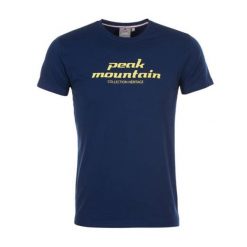 T-shirt Peak Mountain Cosmo. Niebieskie t-shirty męskie Peak Mountain, m, bez wzorów, bez kołnierzyka. W wyprzedaży za 137.50 zł.