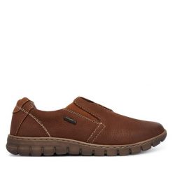 Półbuty Josef Seibel. Brązowe półbuty damskie Josef Seibel, bez wzorów, bez obcasa, na płaskiej podeszwie. Za 419.99 zł.