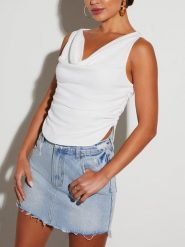 Milan Kiss Top w kolorze białym rozmiar: M. Białe topy damskie Milan Kiss, m, bez wzorów, bez kołnierzyka. Za 101.47 zł.