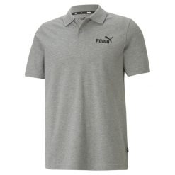 Męska koszulka polo z piki Essentials PUMA Medium Gray Heather. Szare koszulki polo męskie Puma, m, bez wzorów, z bawełny, bez ramiączek. Za 163.15 zł.