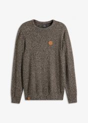 Cienki sweter z czystej bawełny. Niebieskie swetry męskie bonprix, m, bez wzorów, z bawełny, bez kołnierzyka. Za 129.99 zł.