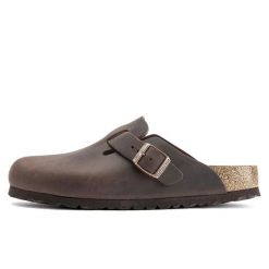 Klapki Birkenstock Boston Leoi Dorosłych. Brązowe klapki damskie Birkenstock. Za 549.00 zł.