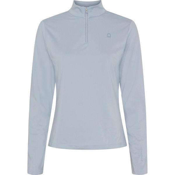Damska koszulka jeździecka z długim rękawem Equipage Kolyma. Niebieskie t-shirty damskie EQUIPAGE, l, bez wzorów, z materiału, bez kołnierzyka. Za 189.00 zł.
