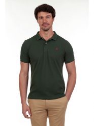 The Time of Bocha Koszulka polo w kolorze ciemnozielonym rozmiar: XL. Zielone koszulki polo męskie The Time of Bocha, xl, bez wzorów, z bawełny, bez ramiączek. Za 101.45 zł.