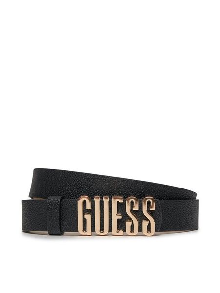 Guess Pasek Damski BW9114 P4225 Czarny. Czarne paski damskie Guess, z aplikacjami, ze skóry. Za 149.99 zł.