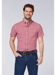 Polo Sylt Koszula - Regular fit - w kolorze czerwono-białym rozmiar: XL. Białe koszule męskie Polo Sylt, xl, bez wzorów, z bawełny, bez kołnierzyka, bez ramiączek. Za 96.60 zł.
