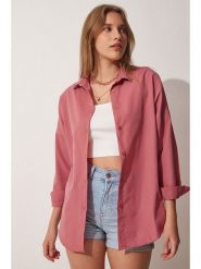 Happiness Istanbul Bluzka w kolorze jasnoróżowym rozmiar: 38. Różowe bluzki damskie Happiness Istanbul, bez wzorów, bez kołnierzyka, bez ramiączek. Za 56.99 zł.