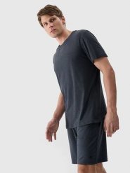 4F Koszulka sportowa w kolorze antracytowym rozmiar: XL. Czarne t-shirty sportowe męskie 4f, xl, z materiału, bez ramiączek, outdoorowe. Za 52.67 zł.