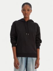 Calvin Klein Jeans Bluza Ls Monogram Terry Po LV047C224G Czarny Regular Fit. Czarne bluzy bez kaptura damskie Calvin Klein Jeans, xl, z bawełny. Za 409.99 zł.