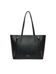 JENNY Torebka C-JNY-M-009-08 Czarny. Czarne torebki klasyczne damskie Jenny, bez wzorów, z materiału, bez dodatków. Za 159.99 zł.