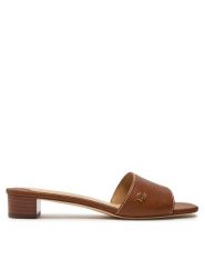 Lauren Ralph Lauren Klapki 802925259003 Brązowy. Brązowe klapki damskie Lauren Ralph Lauren, bez wzorów, ze skóry, bez obcasa. Za 748.11 zł.