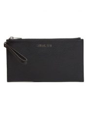 Michael Kors Skórzany portfel w kolorze czarnym - 24 x 14 x 1 cm rozmiar: onesize. Czarne portfele damskie Michael Kors, bez wzorów, z materiału. Za 391.99 zł.