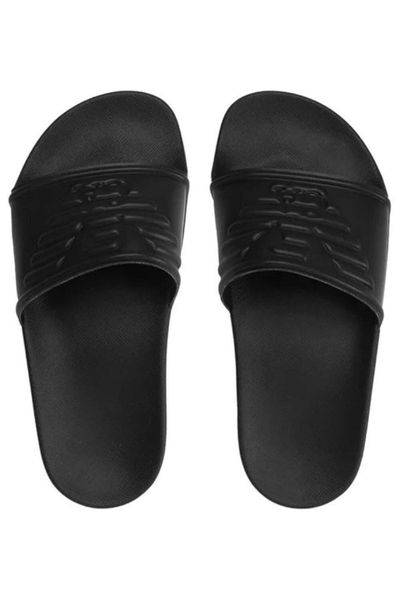 Klapki basenowe dla dorosłych Emporio Armani Beachwear. Czarne klapki i japonki męskie EMPORIO ARMANI CONNECTED. Za 235.10 zł.