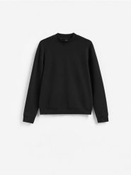 Bluza z półgolfem - czarny. Czarne bluzy bez kaptura męskie Reserved, l, z bawełny. Za 99.99 zł.