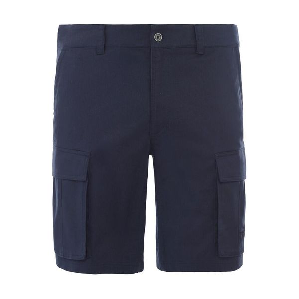 Spodenki turystyczne męskie The North Face M Anticline Cargo Short. Niebieskie szorty męskie The North Face, bez kołnierzyka. Za 236.00 zł.