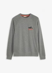 Bluza z czystej bawełny organicznej. Czarne bluzy bez kaptura męskie bonprix, l, z bawełny. Za 84.99 zł.