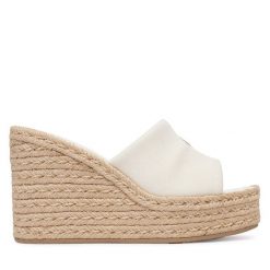 Espadryle Calvin Klein. Białe espadryle damskie CALVIN KLEIN, bez wzorów, bez obcasa. Za 489.99 zł.