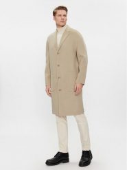 Calvin Klein Płaszcz wełniany K10K111601 Beżowy Regular Fit. Brązowe płaszcze męskie CALVIN KLEIN, na zimę, m, bez wzorów, z syntetyku. Za 1,899.00 zł.