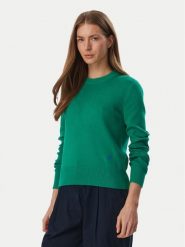 Tommy Hilfiger Sweter WW0WW52298 Zielony Regular Fit. Zielone swetry klasyczne damskie Tommy Hilfiger, xs, z bawełny, bez kołnierzyka. Za 529.99 zł.