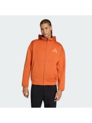 Adidas Bluza Z.N.E. KE4679 Pomarańczowy Regular Fit. Brązowe bluzy bez kaptura męskie Adidas, l, z bawełny. Za 459.99 zł.