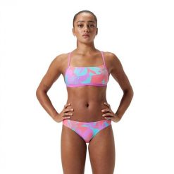Dół stroju kąpielowego na basen damski Speedo Hipster Brief. Czerwone bikini damskie Speedo, bez wzorów. Za 225.67 zł.