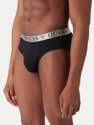 Guess Slipy U5BG66 KCD31 Czarny. Czarne slipki męskie Guess, z aplikacjami, z bawełny. Za 179.99 zł.