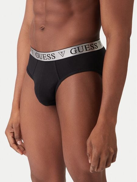 Guess Slipy U5BG66 KCD31 Czarny. Czarne slipki męskie Guess, z aplikacjami, z bawełny. Za 179.99 zł.