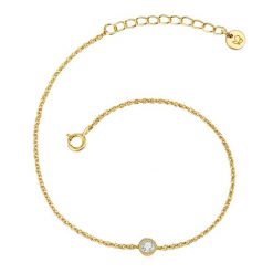 Glanzstücke München Srebrna bransoleta srebro wysokiej próby Topaz srebrny Bransoletki 1 ct Damski. Szare bransoletki damskie Glanzstücke München, pozłacane. Za 229.49 zł.