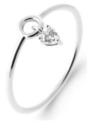 L'Atélier Précieux Srebrny pierścionek z cyrkonią rozmiar: 56. Szare pierścionki damskie L'Atélier Précieux, z cyrkonią, srebrne. Za 86.99 zł.