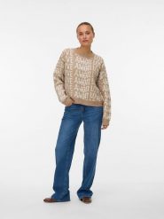 Vero Moda Sweter w kolorze beżowym rozmiar: S. Brązowe swetry klasyczne damskie Vero Moda, s, z wełny, bez kołnierzyka. Za 117.73 zł.