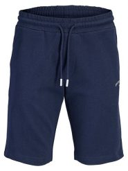 Jack & Jones Szorty dresowe "Gordon" w kolorze granatowym rozmiar: M. Niebieskie szorty męskie Jack & Jones, z bawełny, bez kołnierzyka. Za 79.21 zł.