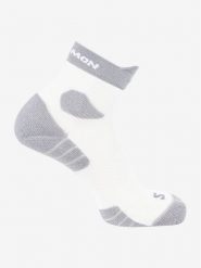 SALOMON Skarpety funkcyjne "Aero Ankle" w kolorze biało-szarym rozmiar: 42-44. Białe skarpetki męskie Salomon, bez wzorów, prążkowane. Za 24.00 zł.