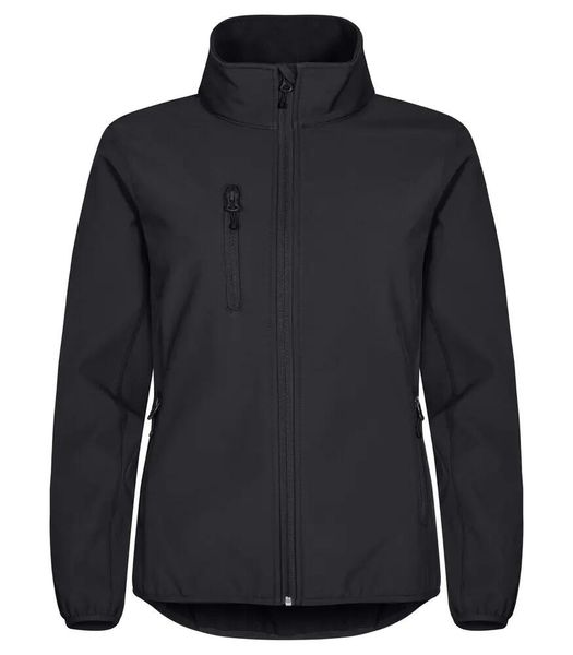 Clique Classic Softshell Jacket Women — 3-warstwowa softshell z recyklingu. Czarne kurtki softshell damskie CLIQUE, xl, bez wzorów, z softshellu, bez kaptura. Za 263.55 zł.