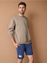 Bluza - brązowy. Brązowe bluzy bez kaptura męskie Sinsay, l. W wyprzedaży za 17.99 zł.