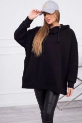 Bluza ocieplana z suwakiem na boku czarna. Czarne bluzy z kapturem damskie KESI, l, z bawełny. Za 250.94 zł.