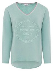 Zwillingsherz Bluza w kolorze zielonym rozmiar: S/M. Zielone bluzy bez kaptura damskie Zwillingsherz, m. Za 154.95 zł.