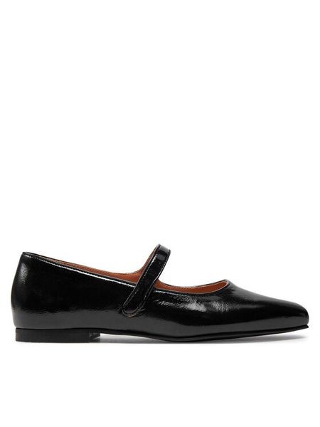 Balagan Baleriny Pass Czarny. Czarne baleriny damskie BALAGAN, bez wzorów, ze skóry, bez obcasa. Za 349.99 zł.