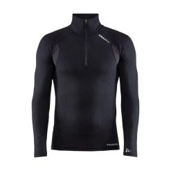 Koszulka kompresyjna z zamkiem błyskawicznym Craft Active Extreme. Czarne t-shirty sportowe męskie Craft, m, z dzianiny, bez ramiączek, do biegania. Za 340.30 zł.