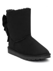 ISLAND BOOT Botki zimowe "Bowie" w kolorze czarnym rozmiar: 37. Czarne botki damskie Island Boot, na zimę, z materiału, bez obcasa, bez zapięcia. Za 165.99 zł.