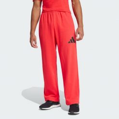 Spodnie Essentials Wide Leg 3 Bar Logo. Czarne spodnie sportowe męskie Adidas, z materiału. Za 229.00 zł.