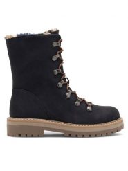 Jenny Fairy Trzewiki EVIE WS2911-06 Czarny. Czarne botki damskie Jenny Fairy, z syntetyku, bez obcasa, na płaskiej podeszwie, bez zapięcia. Za 179.99 zł.