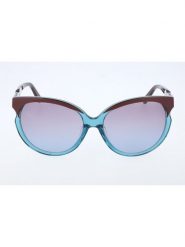 Swarovski Damskie okulary przeciwsłoneczne w kolorze turkusowo-brązowo-fioletowym rozmiar: 58. Brązowe okulary przeciwsłoneczne damskie Swarovski. Za 237.17 zł.
