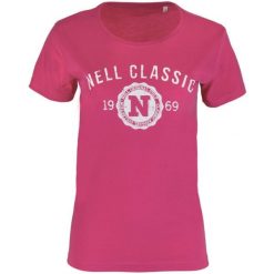 Damska koszulka NELL Classic XL – 100% bawełna. Fioletowe bluzki damskie ENELL, xl, bez wzorów, z bawełny, klasyczne, bez kołnierzyka, bez ramiączek. Za 132.99 zł.