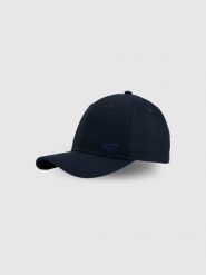 4F Czapka z daszkiem snapback uniseks - granatowa XS/S (56cm). Niebieskie czapki z daszkiem damskie 4f, bez wzorów, z bawełny. Za 59.99 zł.