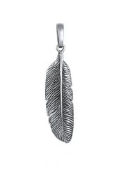 KUZZOI Męskie pióro wisiora symbol Boho Style w 925 Sterling Silver Biżuteria męska 1 ct. Szara biżuteria dla mężczyzn KUZZOI, srebrne. Za 198.99 zł.