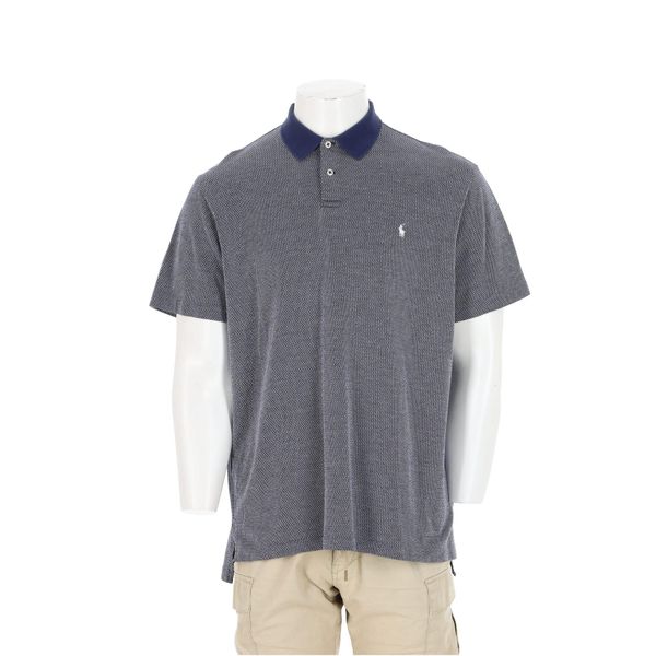 Second life - Koszulka Polo męska z krótkim rękawem z bawełny Pima - Jak nowy. Niebieskie koszulki polo męskie Ralph Lauren, l, bez wzorów, z bawełny, bez ramiączek. Za 127.76 zł.