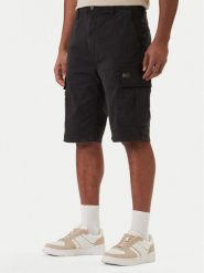 Tommy Jeans Szorty materiałowe Otis DM0DM22831 Czarny Regular Fit. Czarne szorty męskie Tommy Jeans, z bawełny, bez kołnierzyka. Za 349.99 zł.