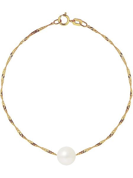 Pearline Złota bransoletka z perłą rozmiar: onesize. Żółte bransoletki damskie Pearline, złote. Za 227.85 zł.