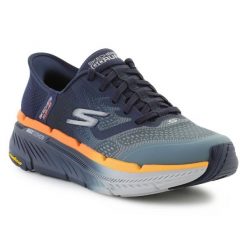 Buty Skechers Slip-Ins Max Cushioning Elite Premier 2.0 220526-NVOR niebieskie. Niebieskie buty sportowe na co dzień męskie bez zapięcia. Za 731.28 zł.